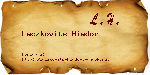 Laczkovits Hiador névjegykártya